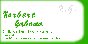 norbert gabona business card